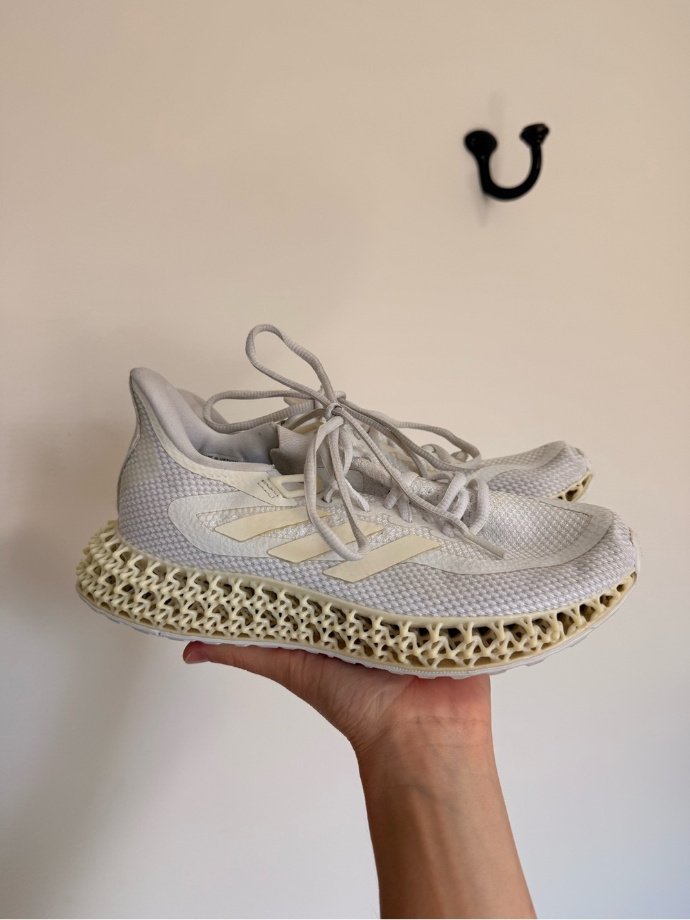Adidas Women's 4D Runner in Light Cream/White — Size 7